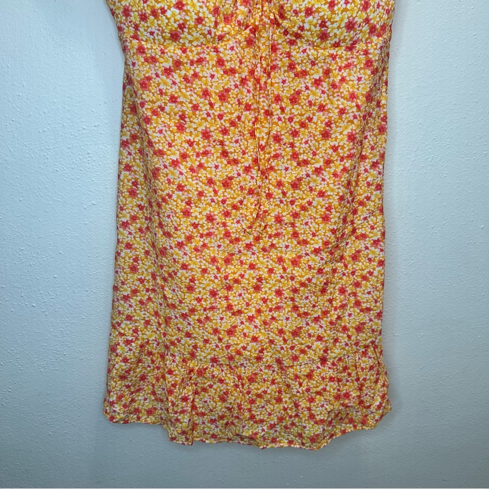 NWOT No Boundaries Orange & Yellow Mini Floral Dress Size Small - Picture 5 of 11